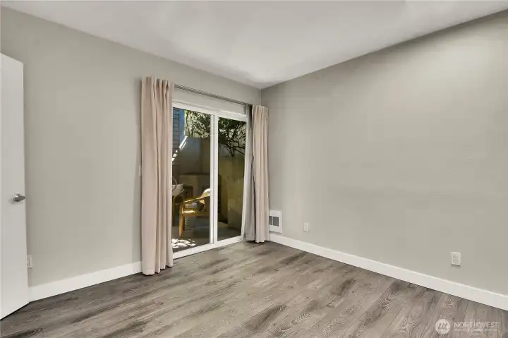 Guest bedroom with access to 2nd private outdoor space. Guest bedroom with access to 2nd private outdoor space.