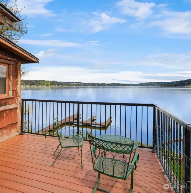 Cabin deck and view.