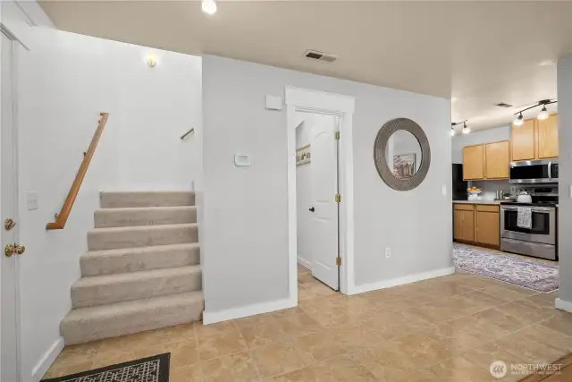 1/2 bath and stairs