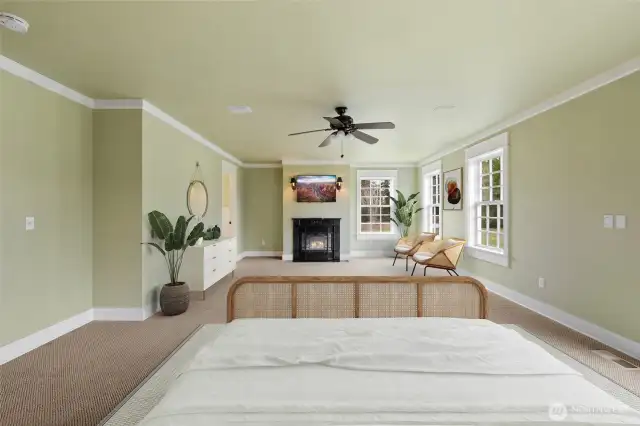 Fireplace in your main retreat.
