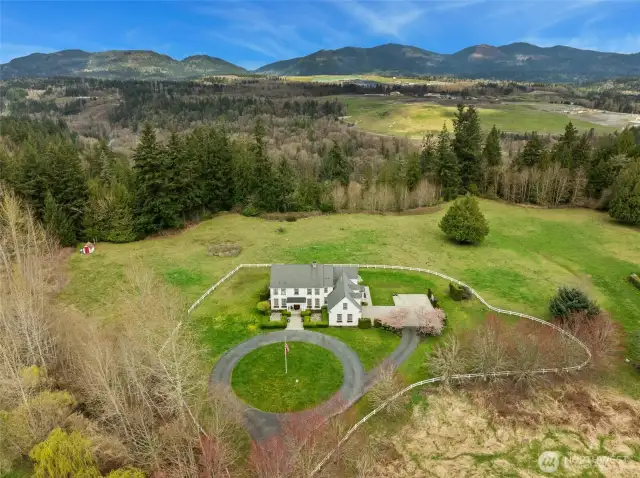 Circular driveway.