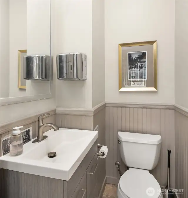 Powder room in main barn, separate septic from main house