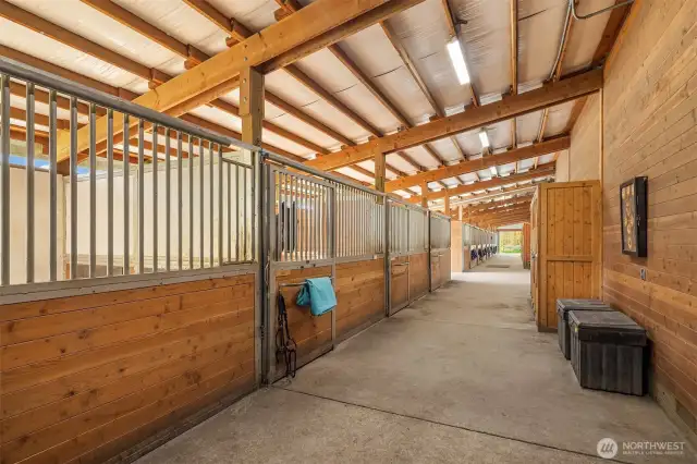 Arena barn from one end to the other