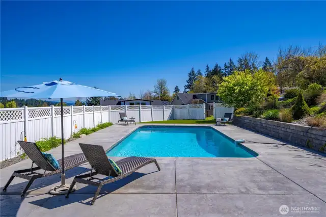 Refreshing heated pool