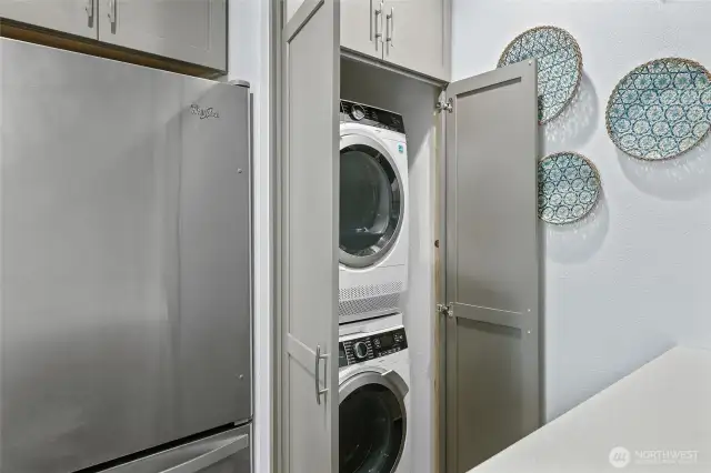 Stacked washer and dryer from Electrolux.