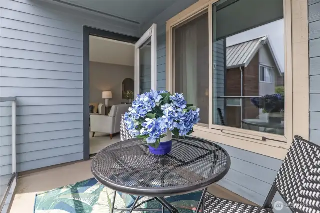 Enjoy the south-facing deck all year round.