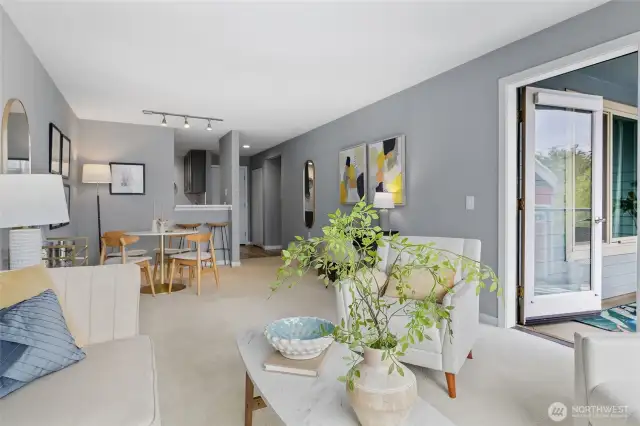 Compact and efficient space.  One of the larger one bedrooms in the complex.