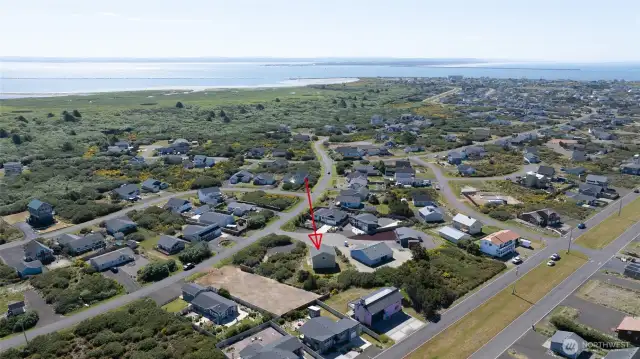 VIEW OVER THE HOME TOWARD THE BAY!