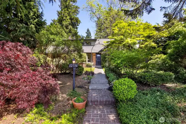Home offers privacy from the street.
