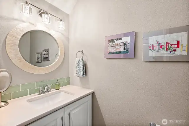 Updated main floor half bath