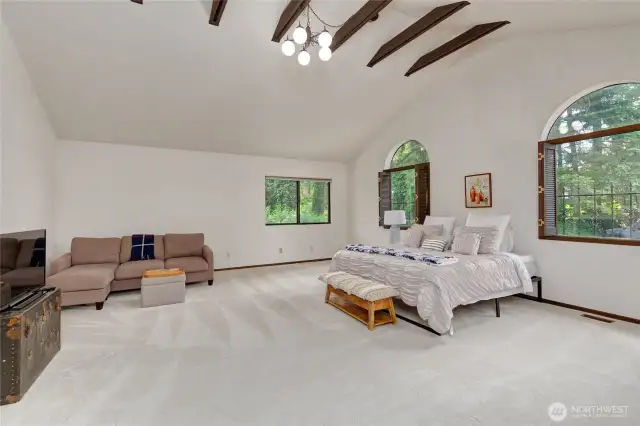 Oversized guest bedroom