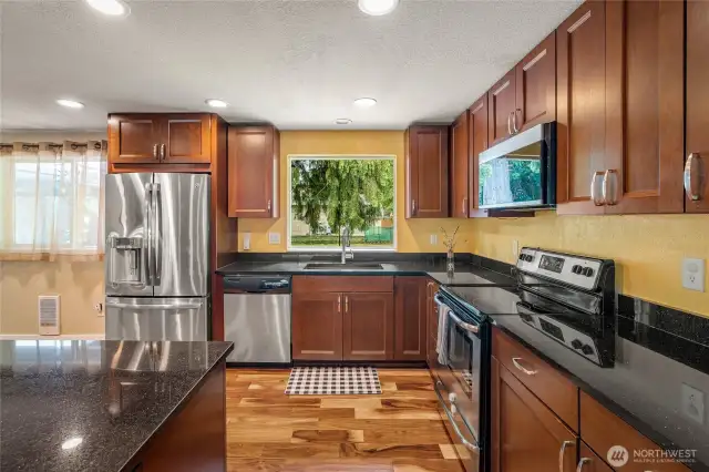Beautiful modern kitchen with lots of storage space