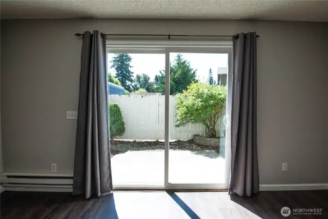 Slider to back patio