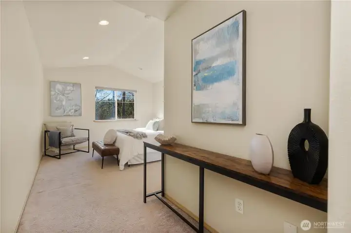 Entry into the primary bedroom