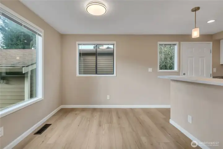 Dining with additional seating at the bar.