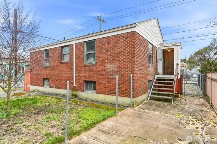 rear porch entry West side