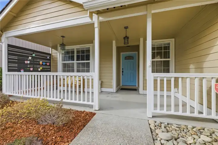 Large, covered patio