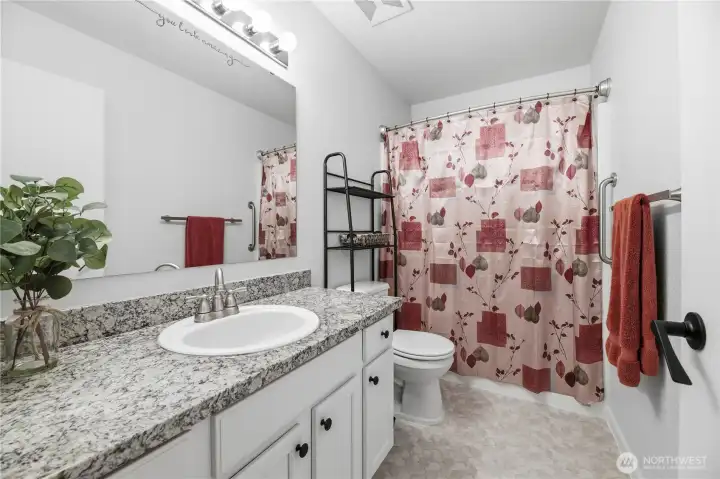 Full bath with tub and shower