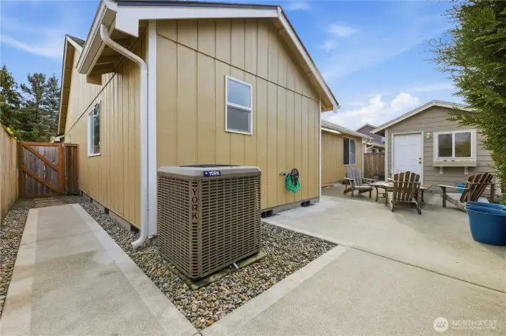 Yard wraps around, is fully fenced and private