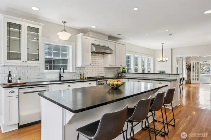 Updated gourmet kitchen.