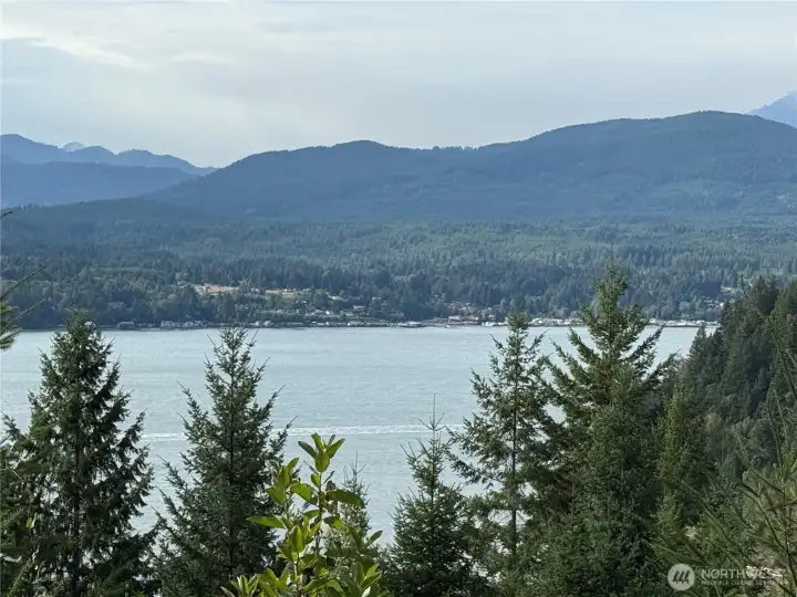 Beautiful view of Hood Canal & Hoodsport across the canal