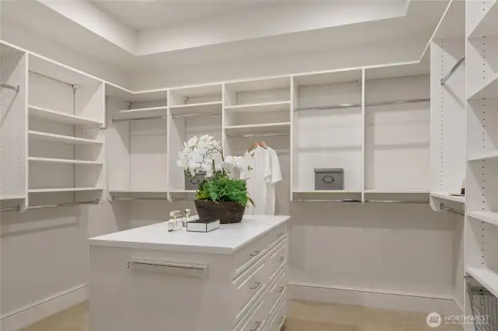 Master walk-in closet.