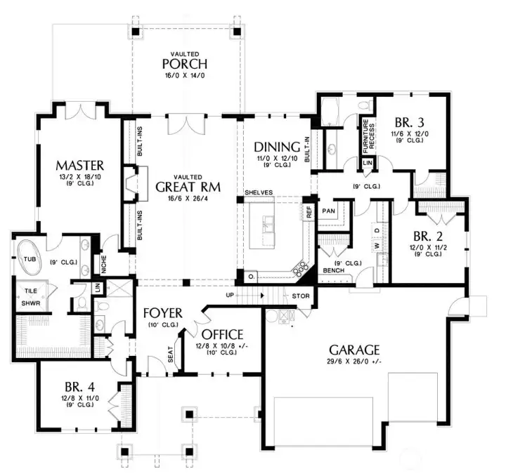 Architects rendering. Builder reserves the right to make changes to the floor plan during construction.
