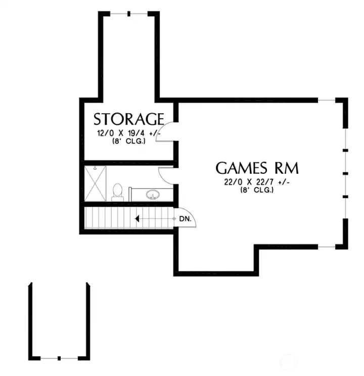 Architects rendering. Square footage includes the finished storage area.