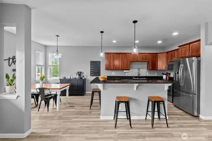 Two-tier Kitchen Island with Granite Countertops Two-tier Kitchen Island with Granite Countertops