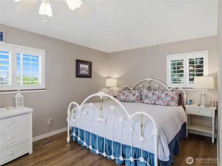The Primary is an oversized room for this floor plan.  The original builders gave this room lots of thought