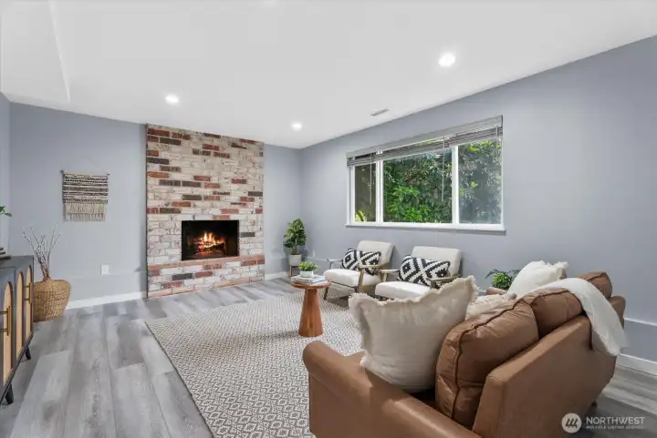 Large family room ready for movie nights and gatherings