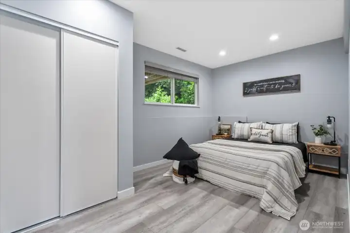 updated lower level bedroom