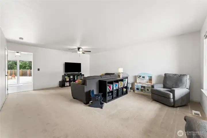 a large great room offers flexible living space a large great room offers flexible living space