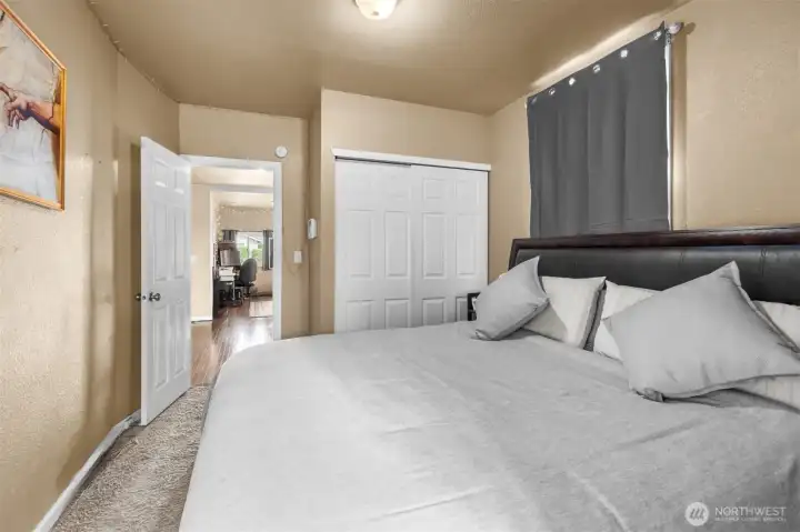 King size bed will even fit in the primary suite. King size bed will even fit in the primary suite.