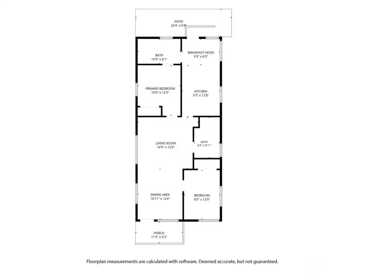 Floor plan of main house, does not include unfinished basement. Floor plan of main house, does not include unfinished basement.