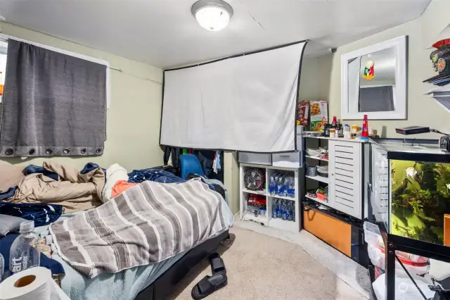 One of two bedrooms on the main level.