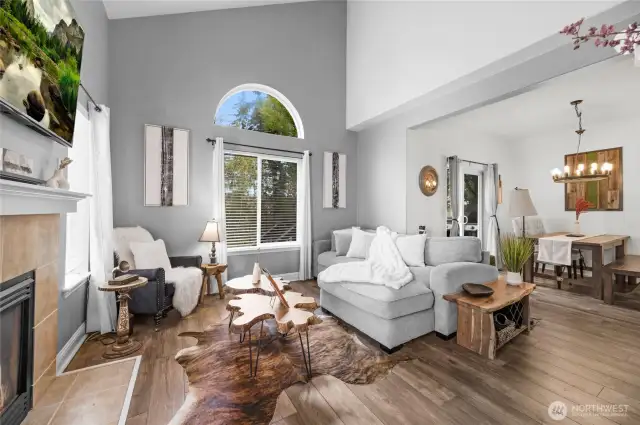 High ceilings bring tons of natural light