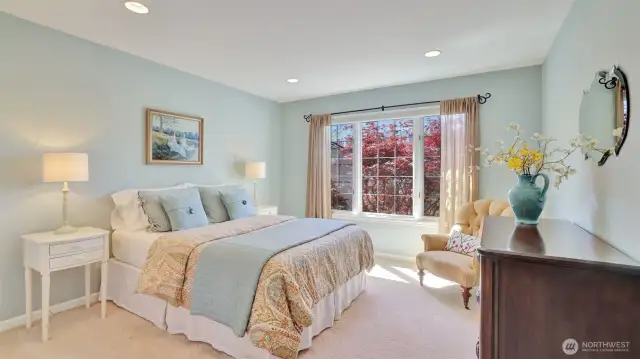 One of three upper level bedrooms