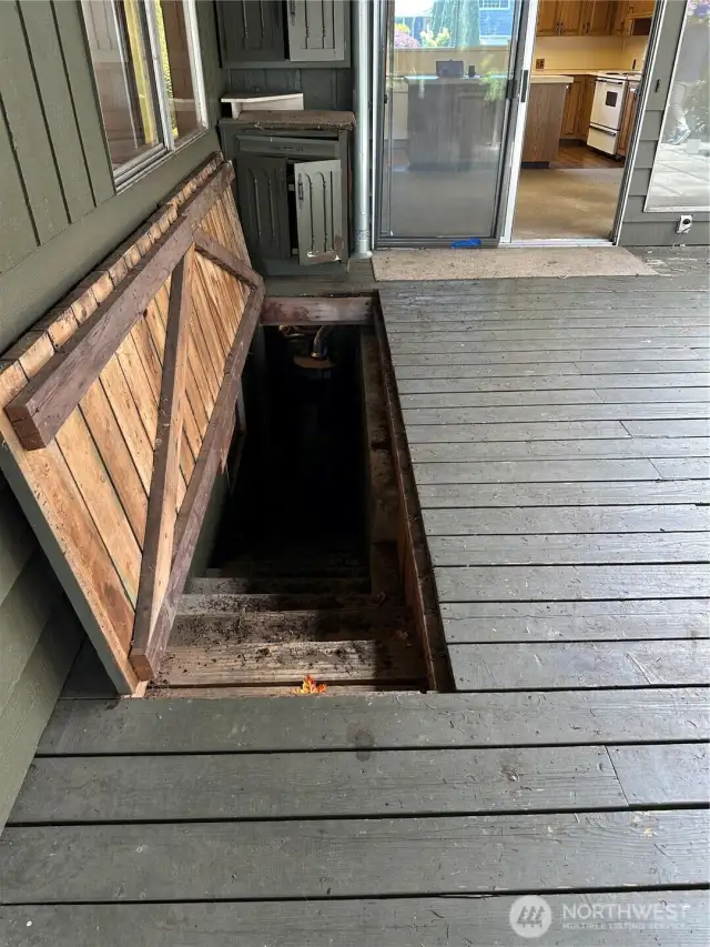 Additional basement access in rear of home
