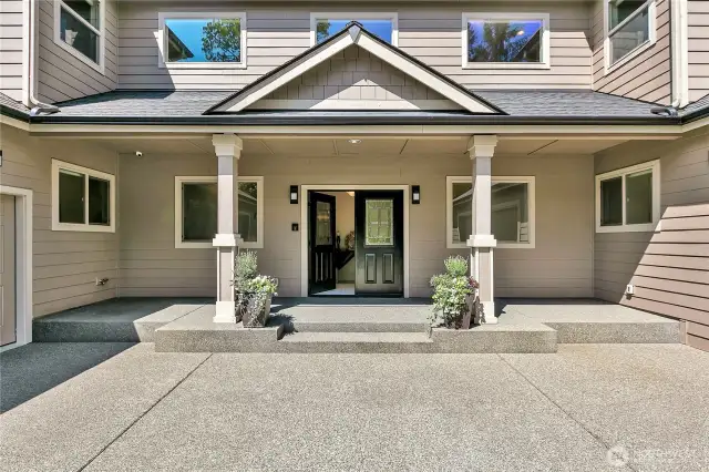 Plenty of extra parking and beautiful covered entry
