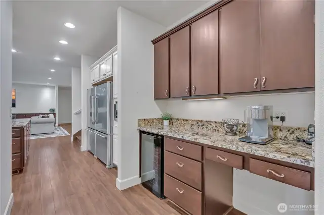 Butlers pantry with wine fridge