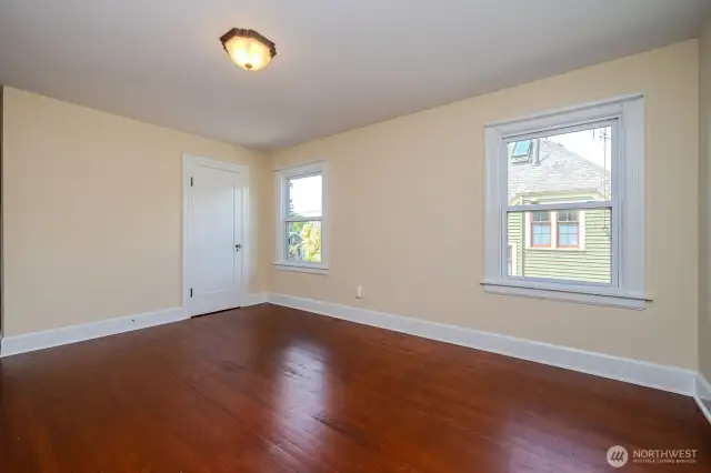 To the right of the Studio is Bedroom #3. Spacious and beautiful, this room also boasts a large walk-in closet.