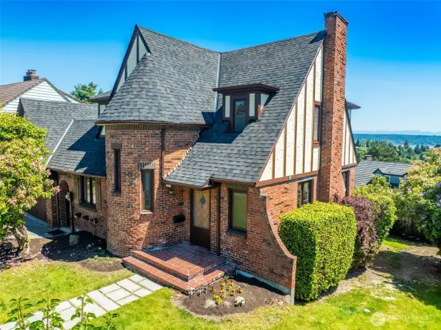 Classic Brick & Stucco Tudor with a Vintage Turret, One of Hawthorne Hills' Original Homes!
