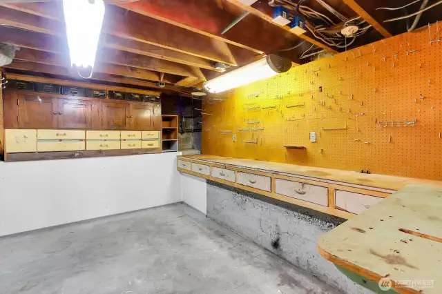 Lower Level Shop Space!