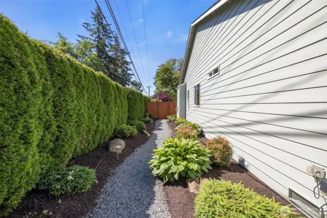 Every part of the yard has been meticulously maintained