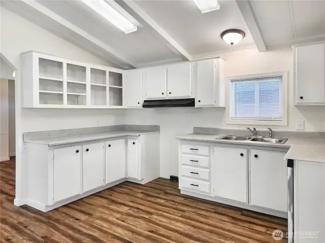 Updated countertops with included range and dishwasher—ready for everyday cooking.