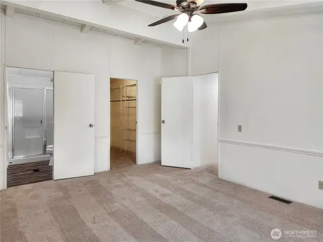 Comfortable and serene with soft carpet and natural light.