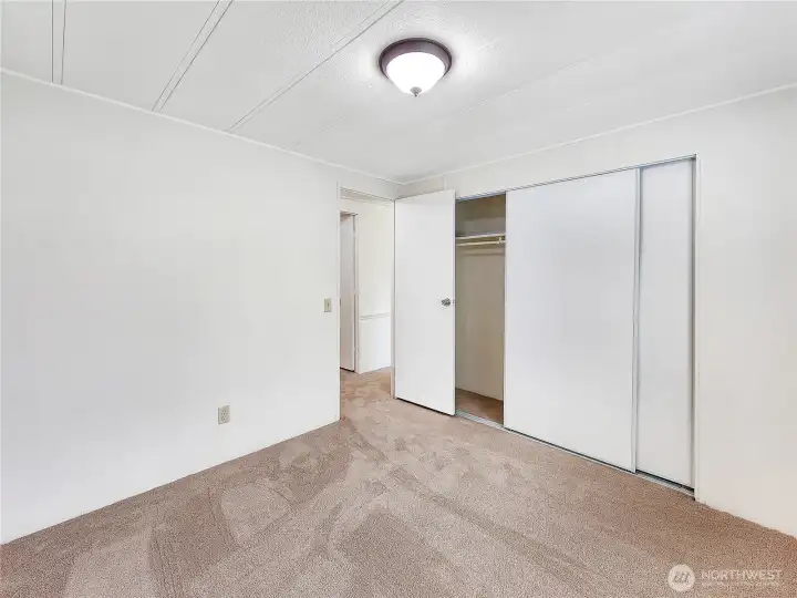 Flexible & Functional- This second bedroom works well as a shared space or multi-use room.