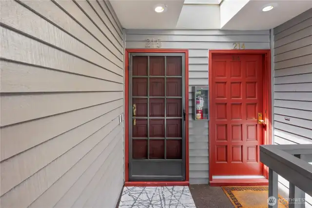 Entrance on left with high-end screen door