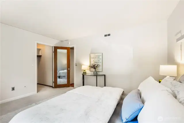 Walk-in closet connected to primary bedroom